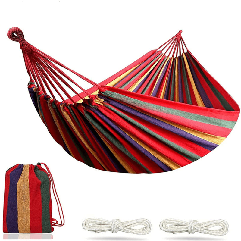 Portable Thick Canvas Hammock for Outdoor Camping and Leisure