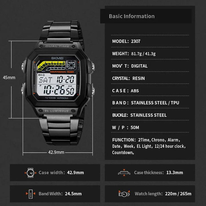 Men's Military Digital Sport Watch