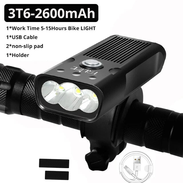 UltraBright 5000 Lumens USB Rechargeable Bike Light