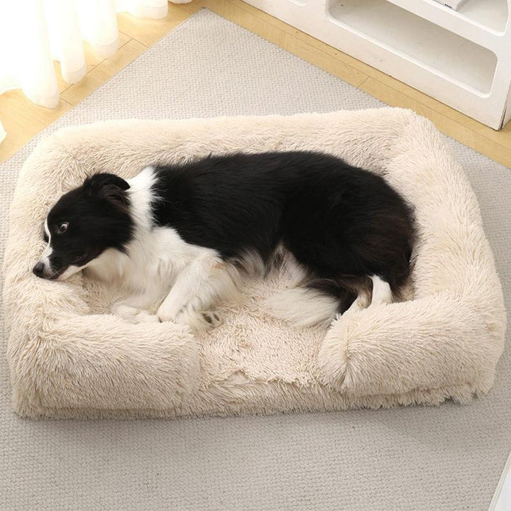 Cozy Winter Plush Dog Bed