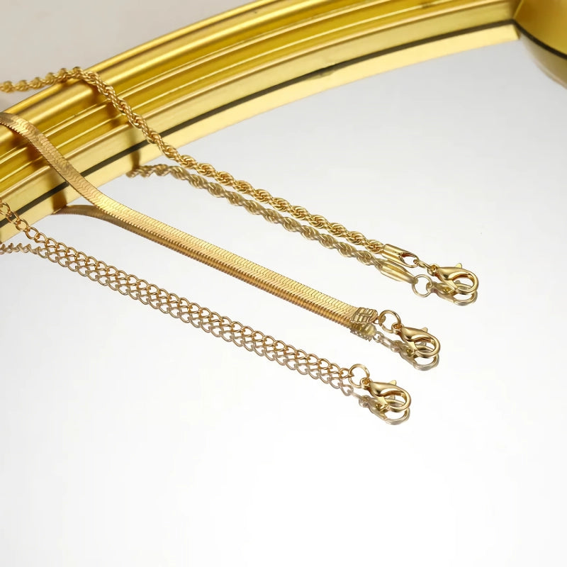 14k Gold Plated Herringbone Necklace