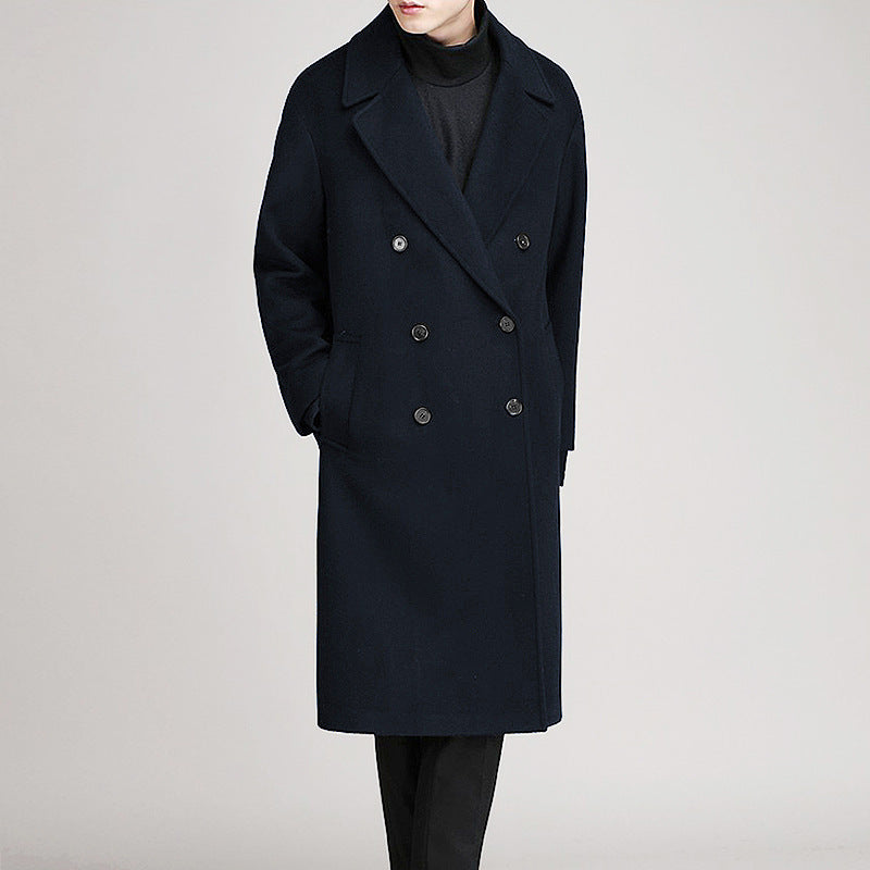 Men's Double-sided Fleece Coat Mid-length