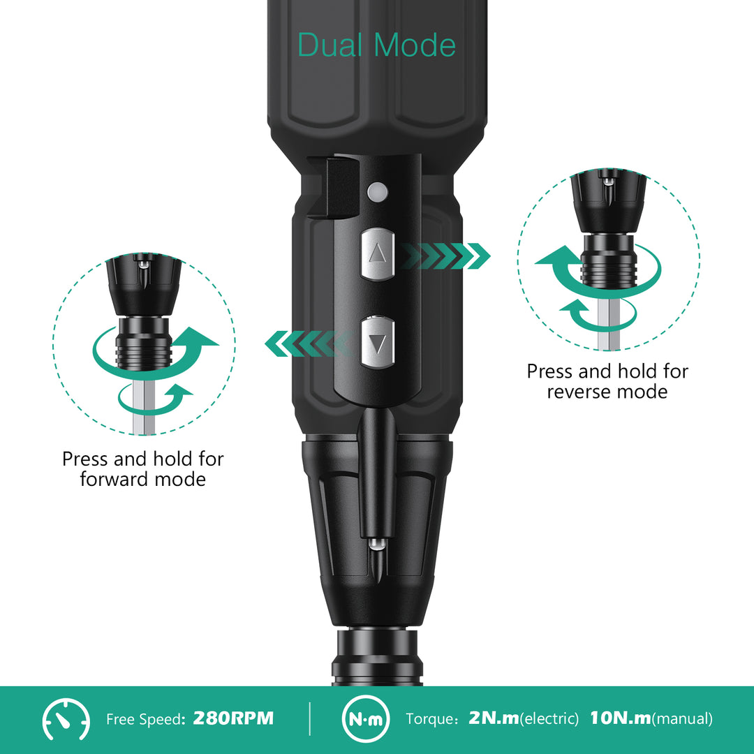 9-in-1 Rechargeable Cordless Screwdriver Set with LED Lights