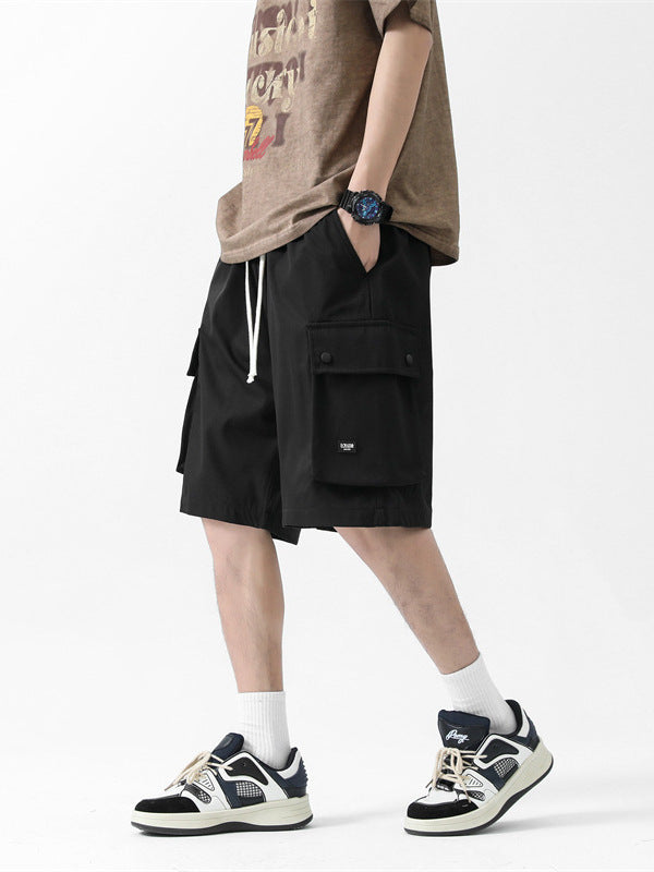 Summer Thin Quick-drying Multi-pocket Solid Color Workwear Shorts