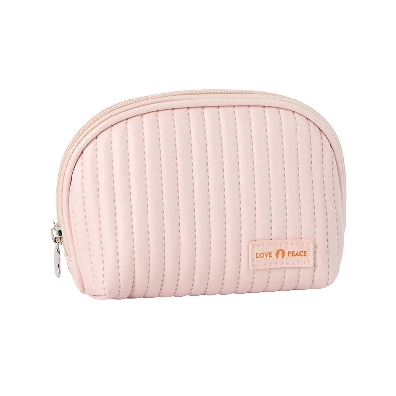 Compact Shell Cosmetic Bag for Women | Travel-Sized Makeup Pouch