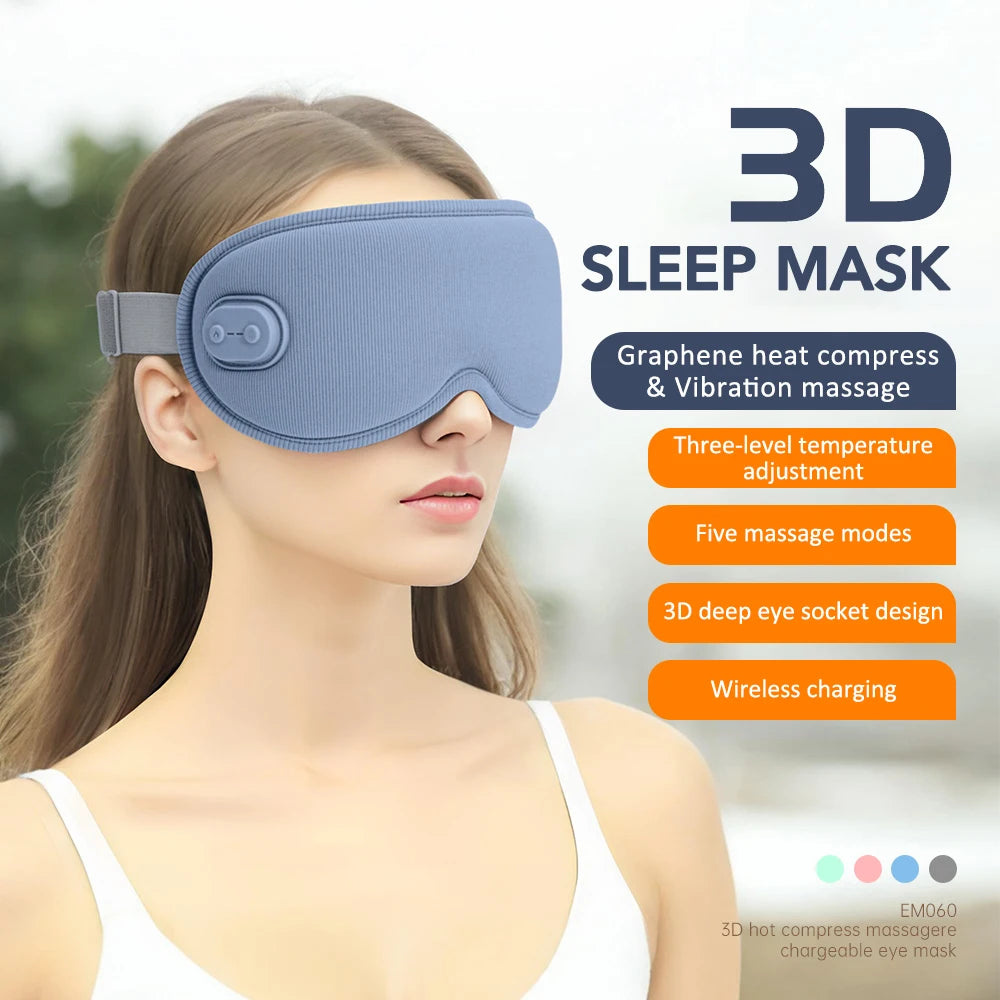 Electric Graphene Hot Compress Massage Eye Mask