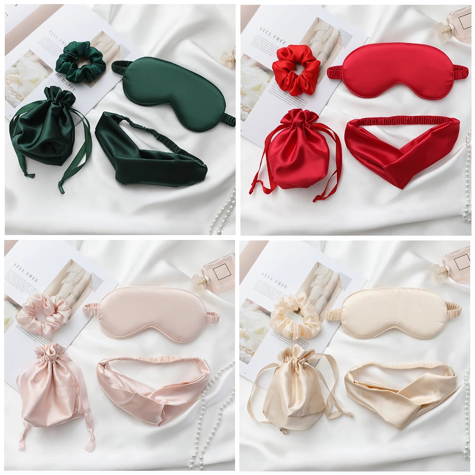 Silk Eye Mask and Hair Rope Set