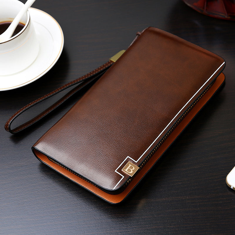 The new Korean Long Wallet men single zipper handbag multifunctional leisure bag bag wholesale mobile phone manufacturers