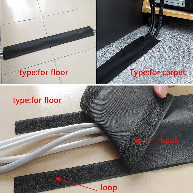 Adjustable 1M Hook and Loop Cable Sleeve
