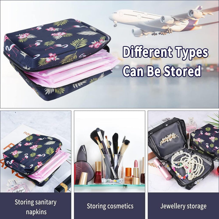 Portable Sanitary Napkin and Cosmetic Storage Bag