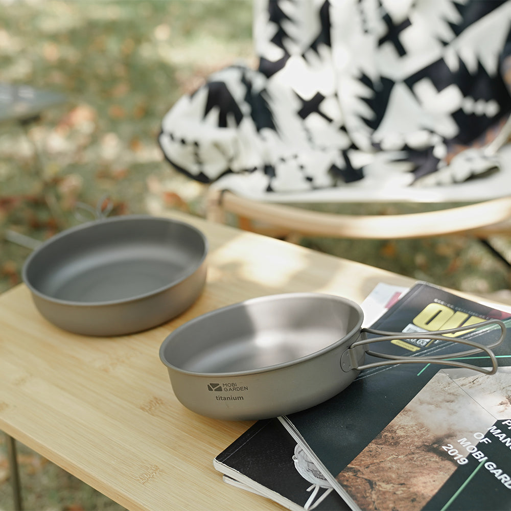 Portable Titanium Camping Frying Pan