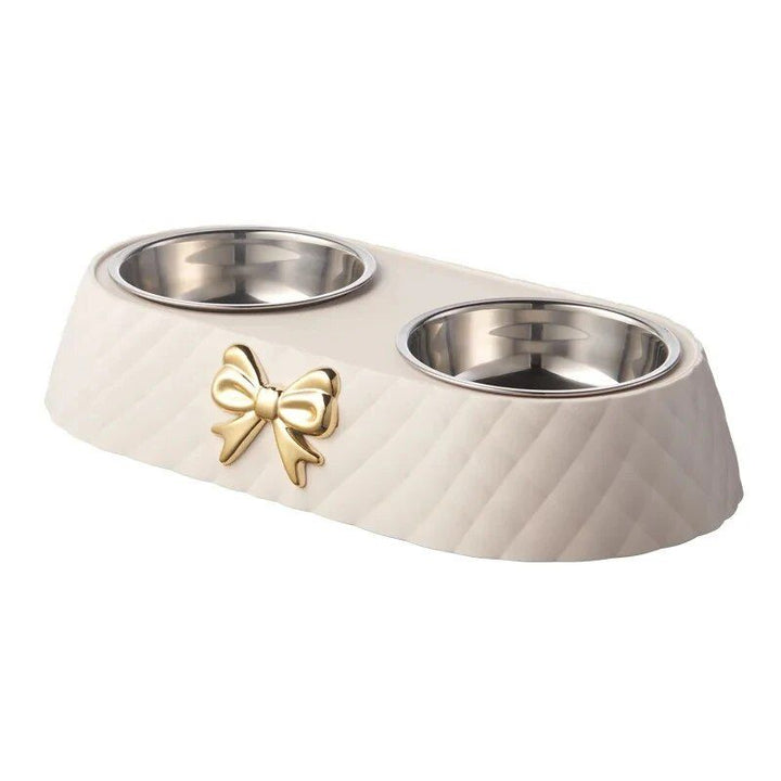 Chic Bow-Tie Dual Pet Bowl