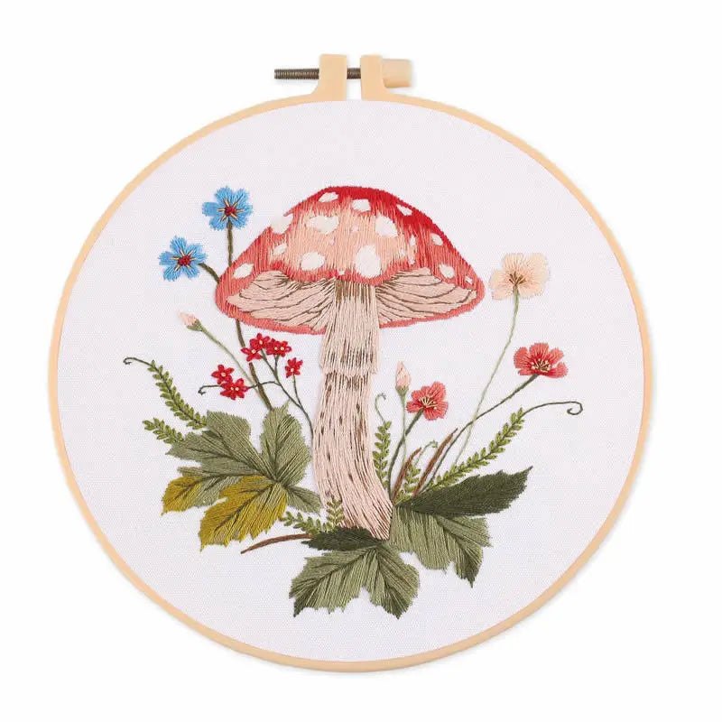 Mushroom Embroidery Kit for Beginners