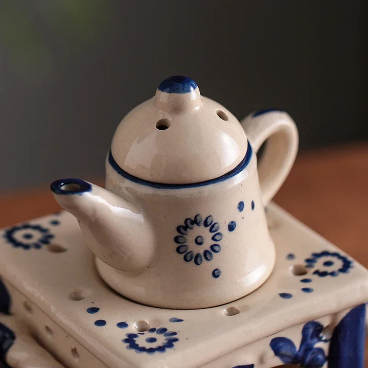 Vintage Ceramic Tea Warmer and Aroma Diffuser