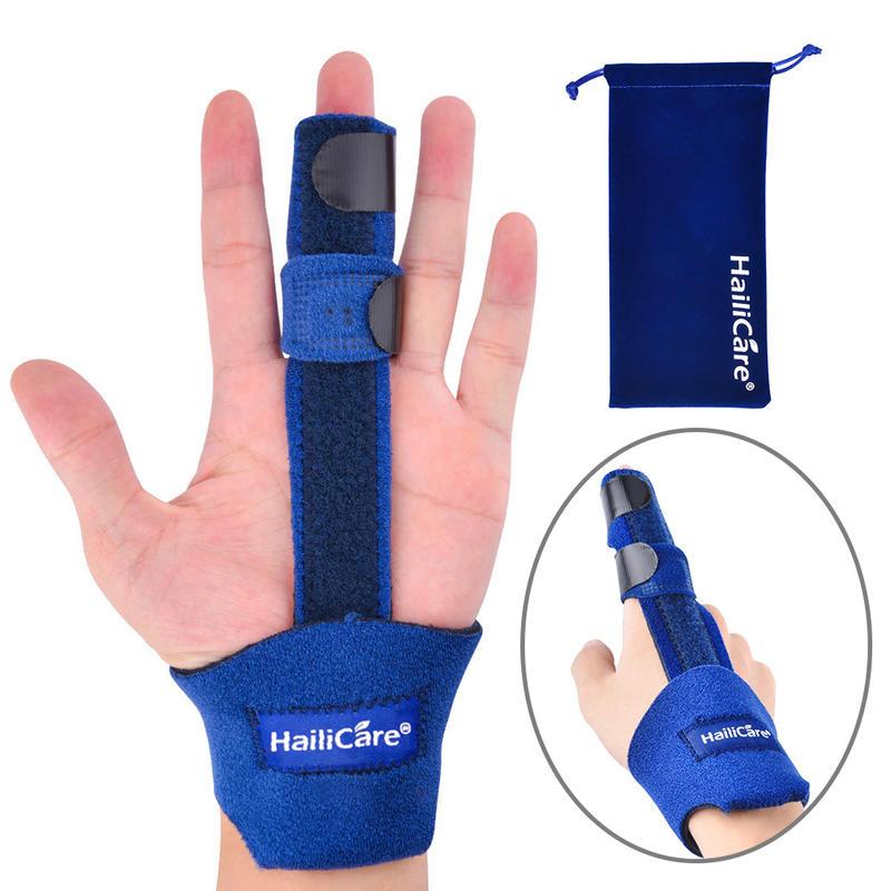 Adjustable Finger Splint Brace with Aluminum Alloy Stabilizer