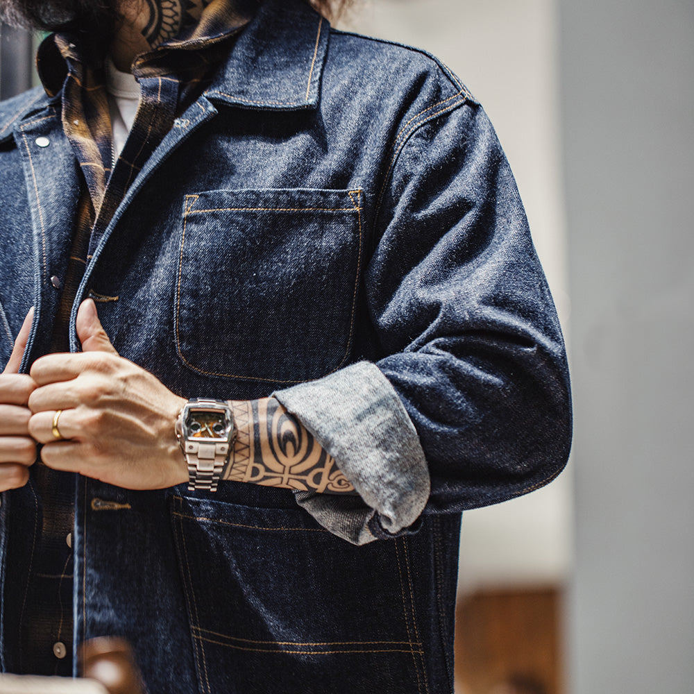 Retro Four-pocket Single-breasted Denim Jacket