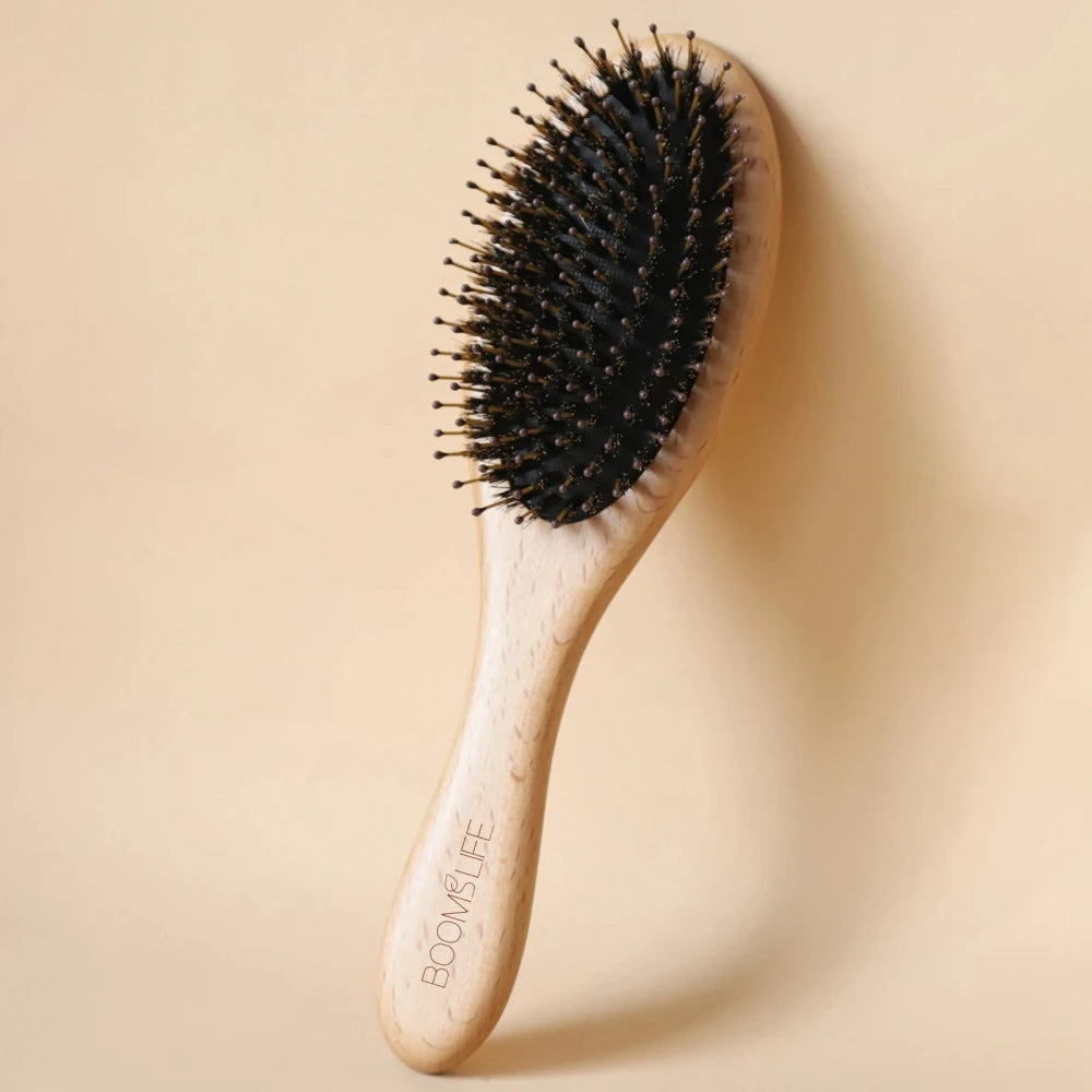 Boar Bristle Wooden Hair Brush