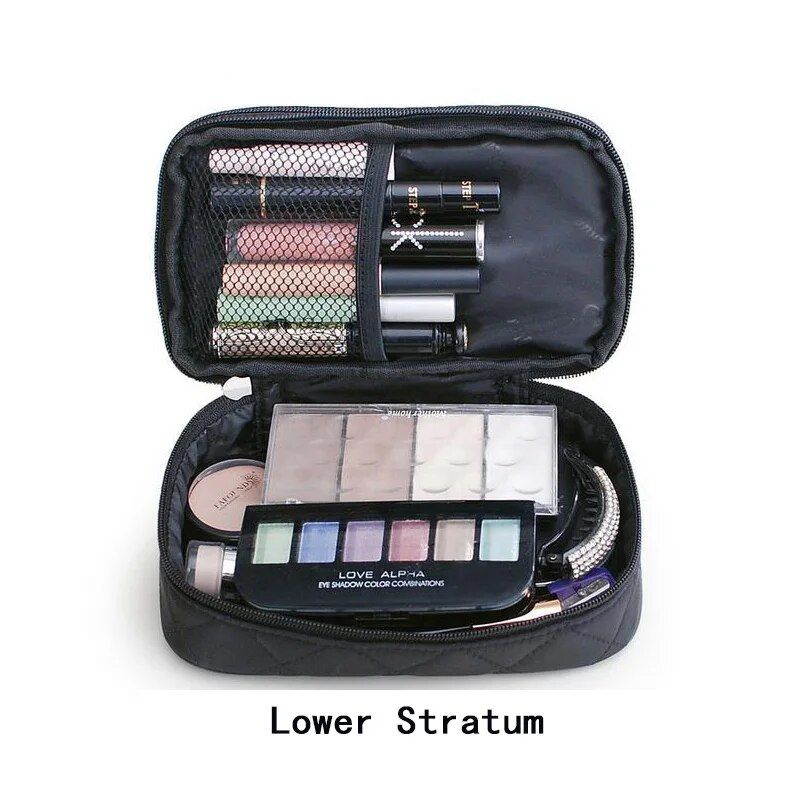 Fashionable Travel Cosmetic Organizer Bag: Professional Makeup and Toiletry Storage Case