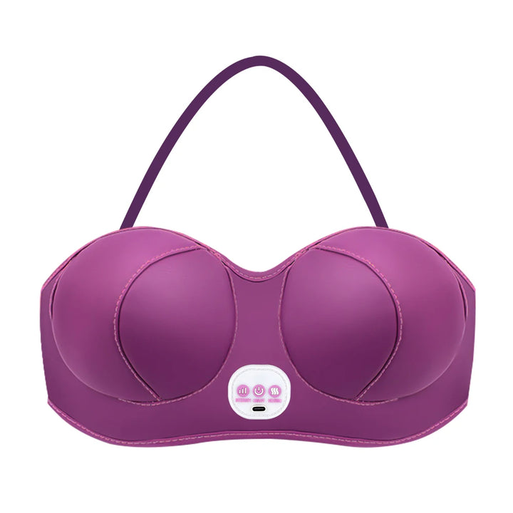 3-Speed Vibration Breast Massager with Hot Compress for Breast Enhancement and Meridian Care