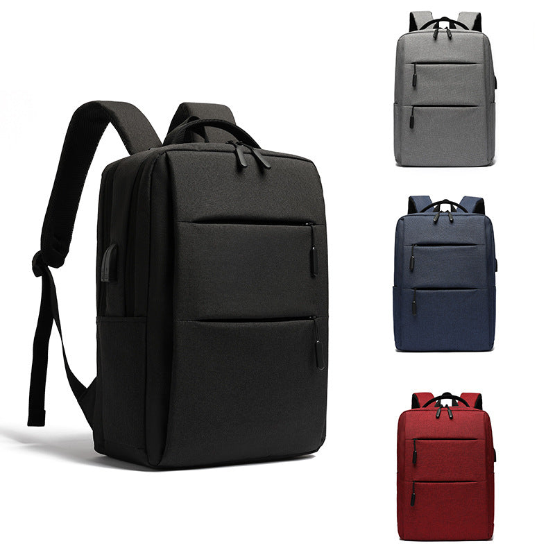 Men S Casual Business Computer Bag Usb Large Capacity Travel Student Outdoor Backpack