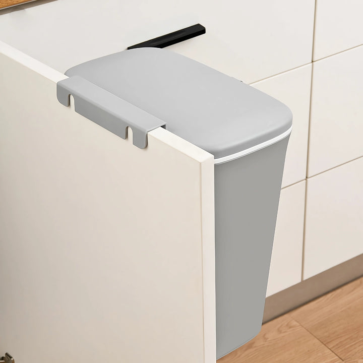 Wall Mounted Slide Cover Trash Can with Lid