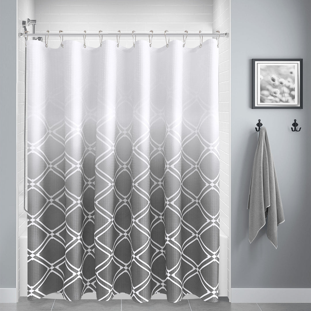 Geometric Gradient Waterproof Shower Curtain