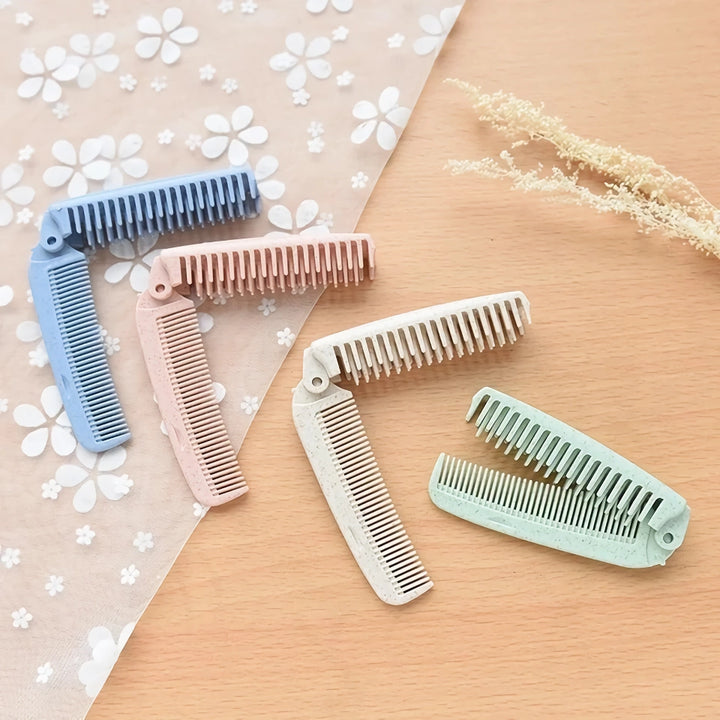 Portable Folding Anti-Static Hair Brush and Comb