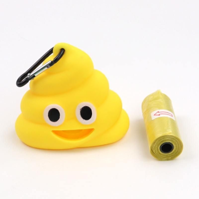 Compact & Playful Silicone Poop Bag Dispenser for Pets