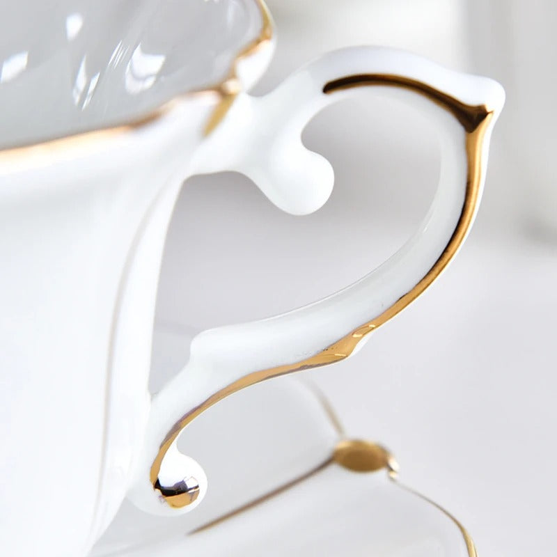 Elegant European Porcelain Tea Set