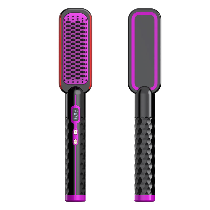 2-in-1 Hot Comb and Straightening Brush