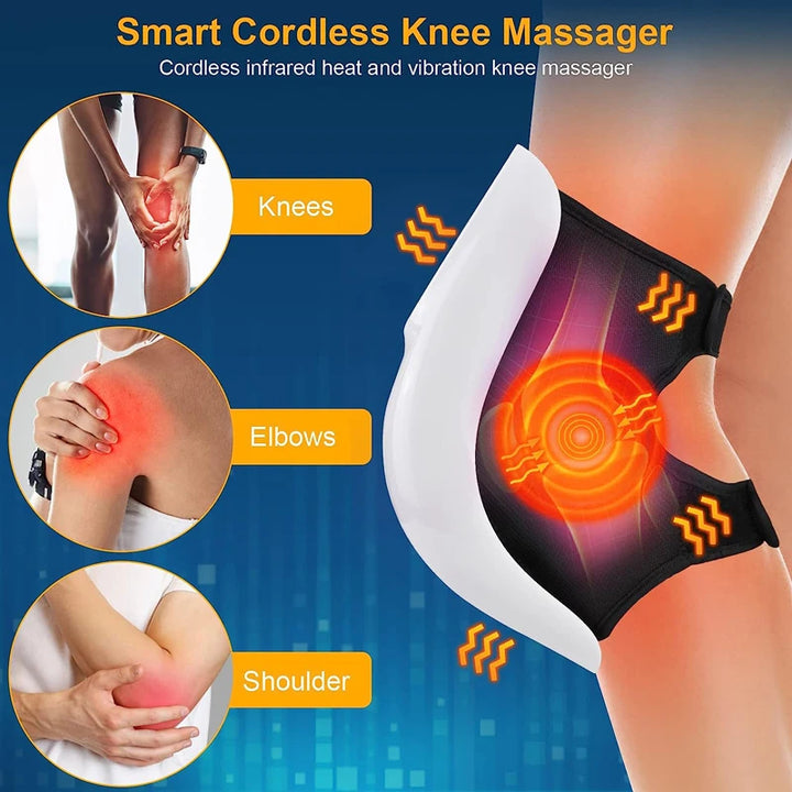 Infrared Heat & Vibration Knee Massager for Pain Relief and Injury Recovery