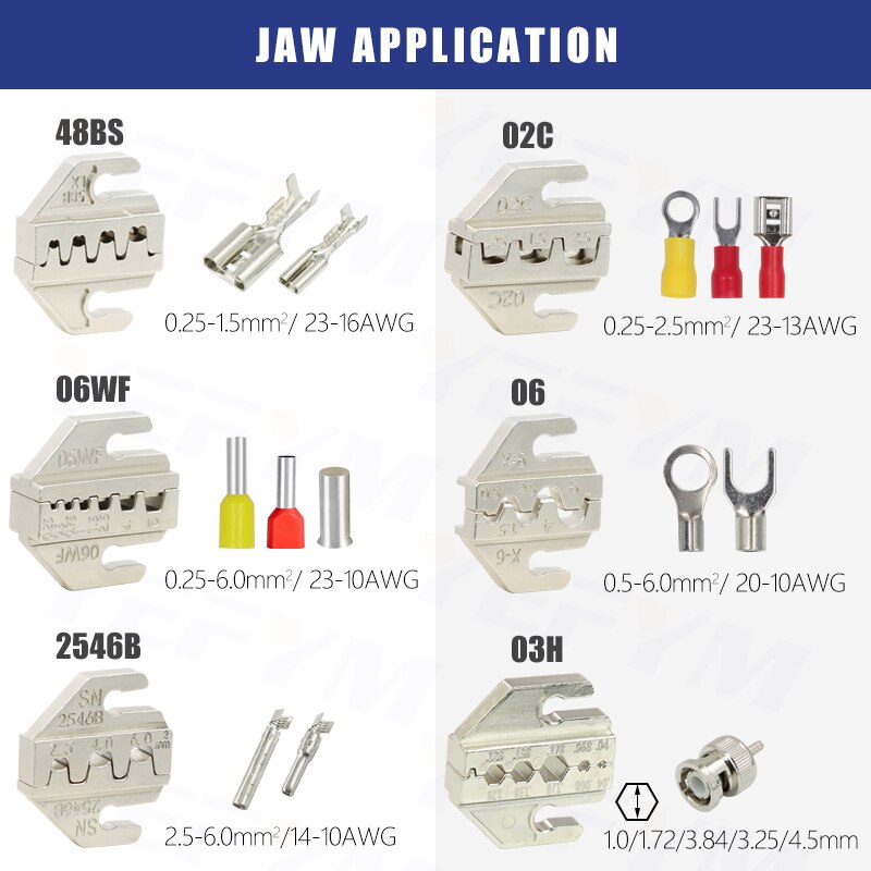 Multi-Purpose Ratchet Crimping Pliers for Various Terminals