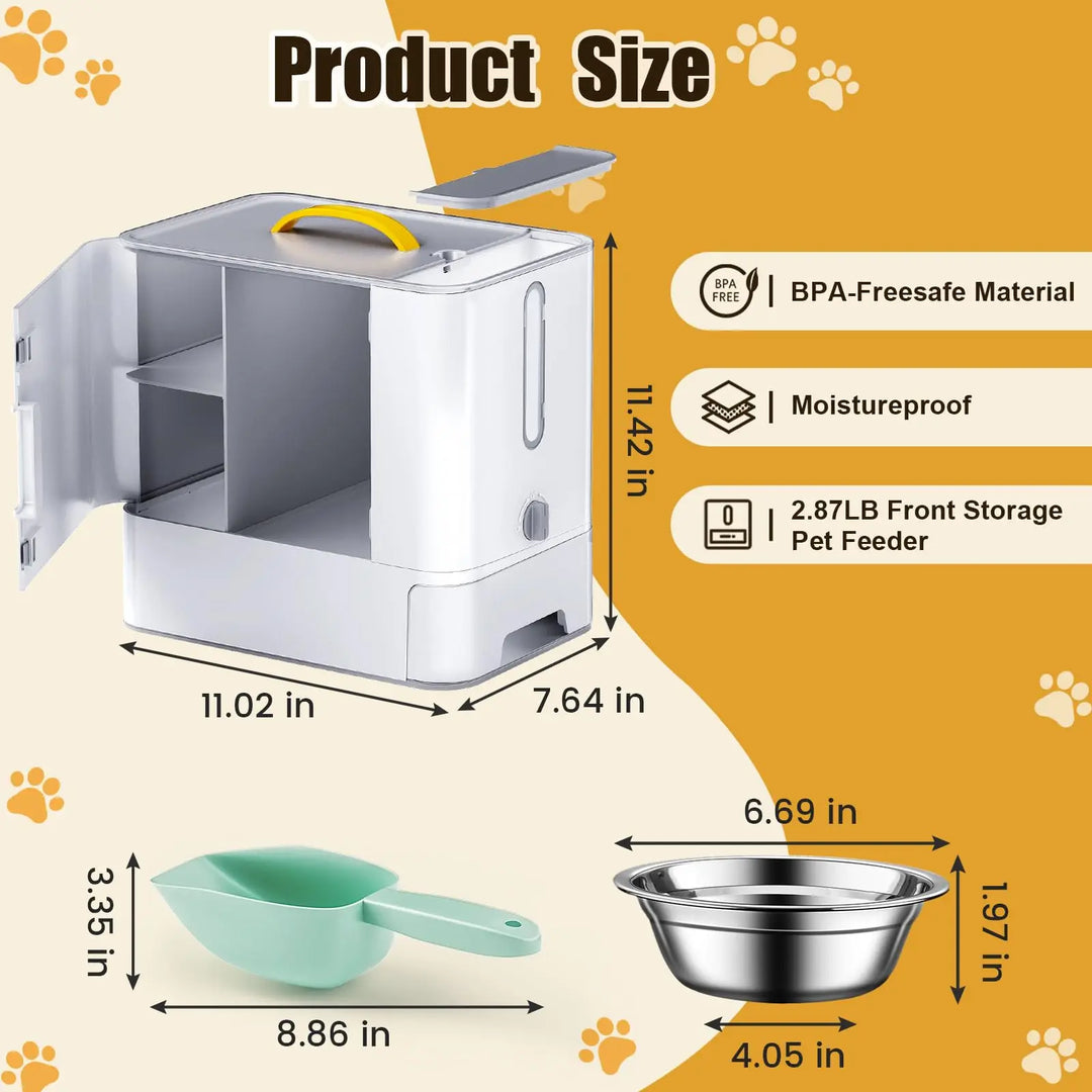 Waterproof Pet Dog Food Storage Tank and Feeding Station