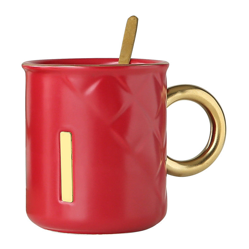 Creative Ceramic Mug Gold-plated Handle Coffee Cup