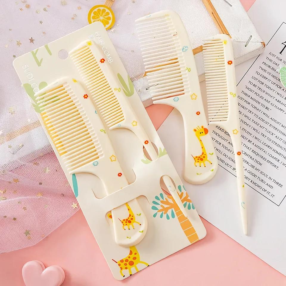 Cute Animal Kids Hairdressing Comb Set