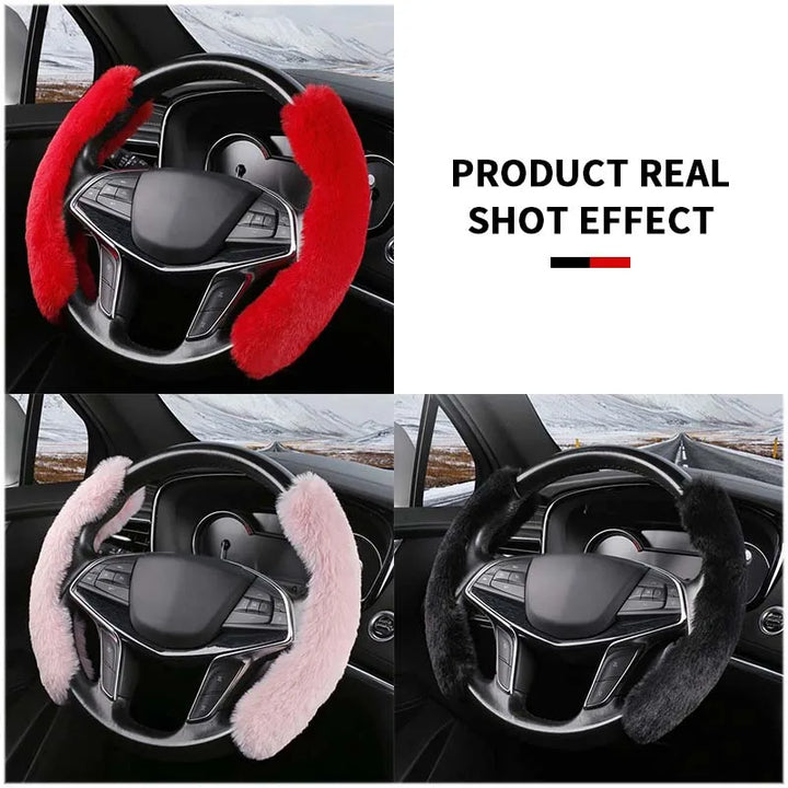 Plush Winter Steering Wheel Cover