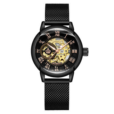 Hollow luminous automatic mechanical watch