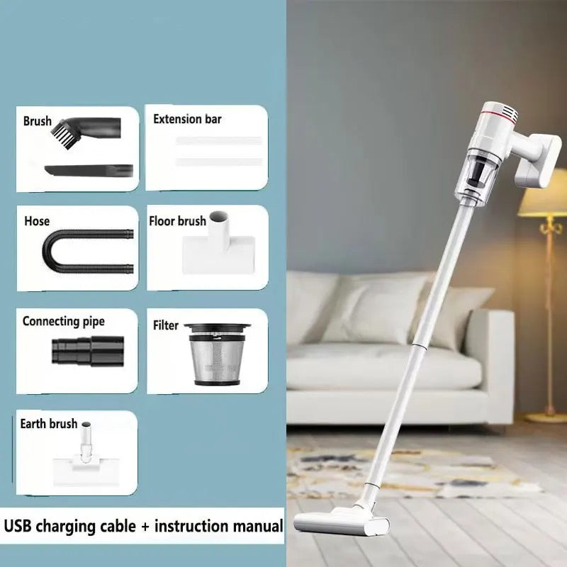 Portable Handheld Wireless Vacuum Cleaner with Strong Suction for Home and Car