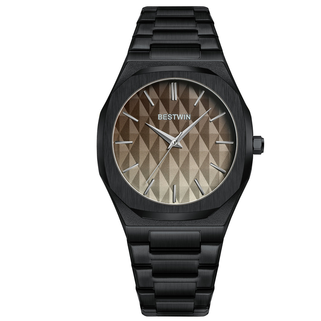 Embossed Dial Fashion Men's Watch