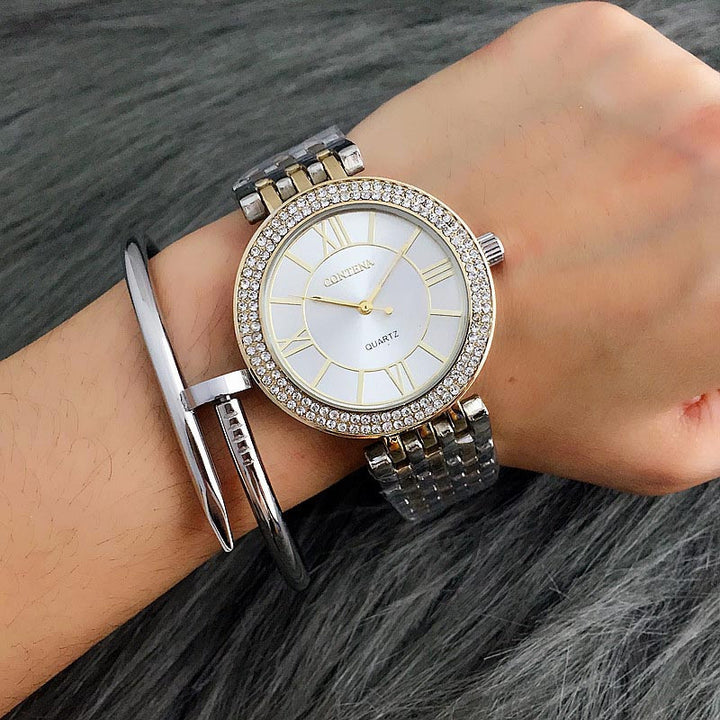 Luxury Crystal Korean Casual Fashion Roman Design Watch