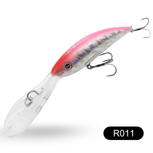 Yuantou Road Subhard Bait Floating Long Tongue Plate 90mm16g