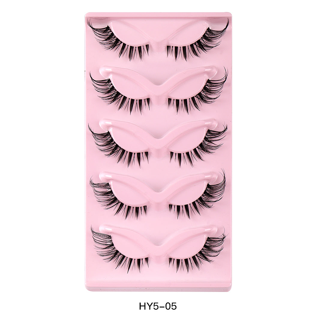 5 Pair 3D Cat Eye Fox Eye Lashes