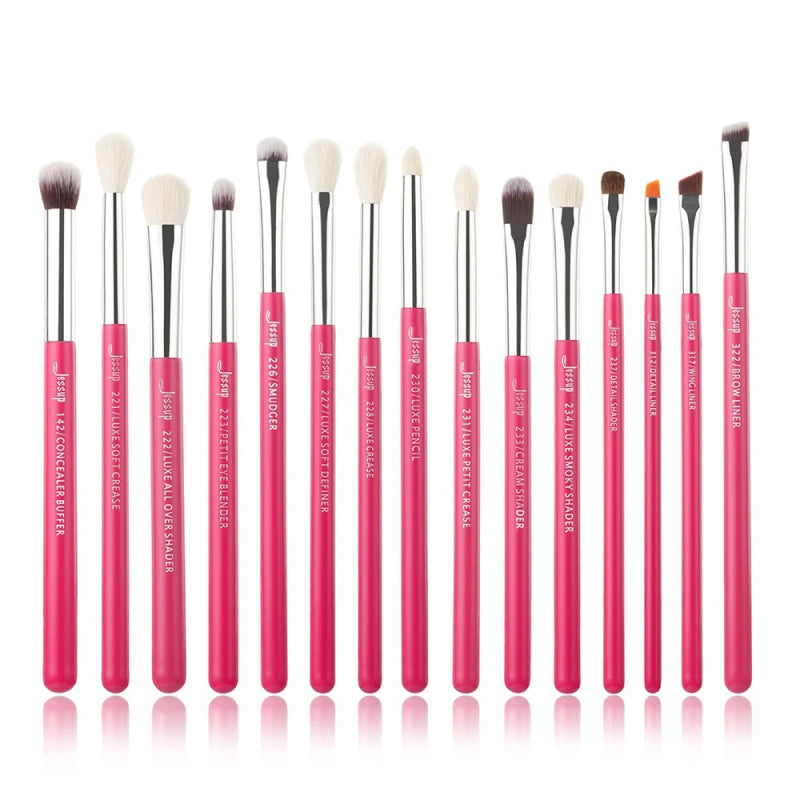 15-Piece Professional Makeup Brush Set with Synthetic and Natural Hair