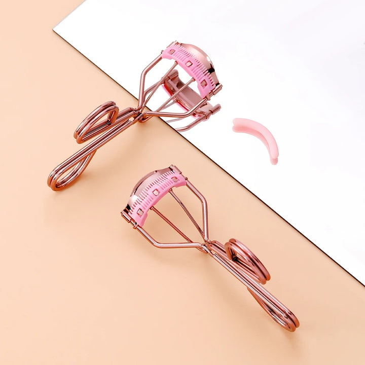 Precision Eyelash Curler with Built-in Comb and Silicone Refill Pads