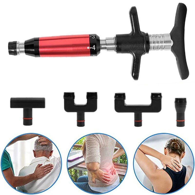 4-Head Adjustable Intensity Chiropractic Massage Therapy Gun