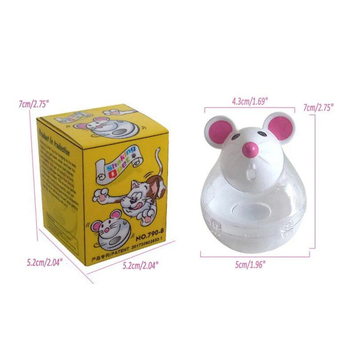 Interactive Mouse Tumbler Cat Feeder Toy