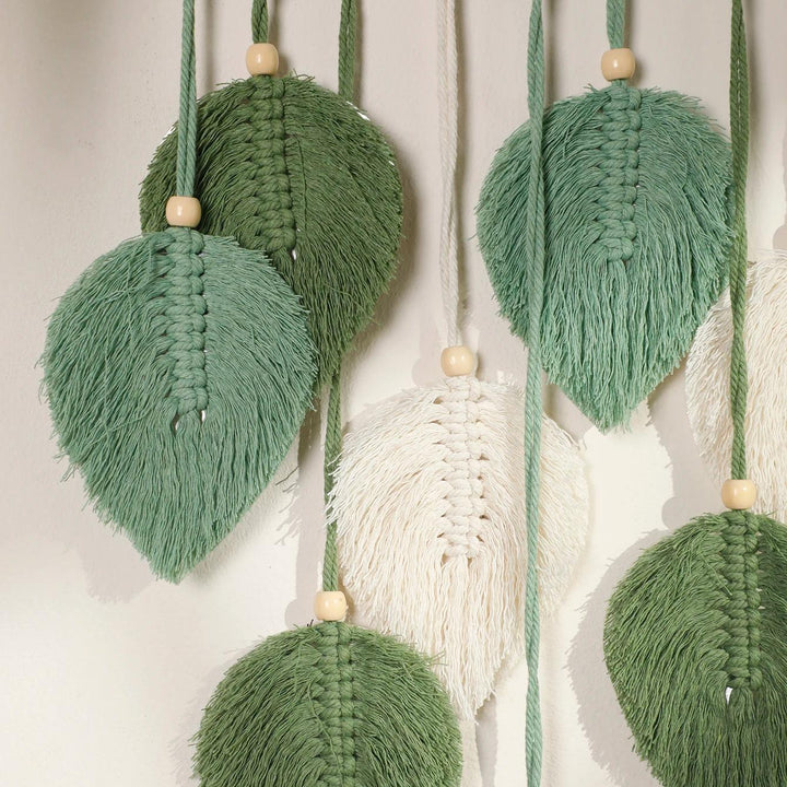 Boho Macrame Leaf Tapestry