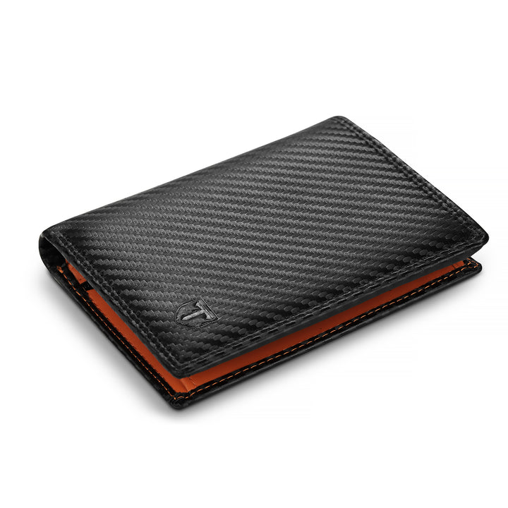 Carbon Fiber Men’s Wallet with RFID Protection and Coin Pocket