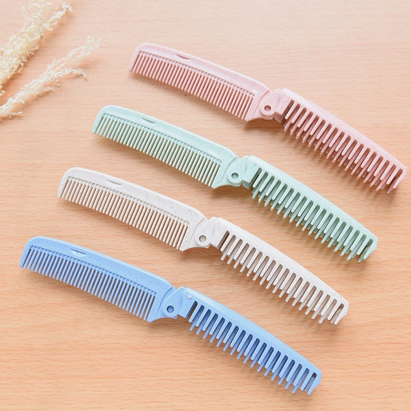 Portable Folding Anti-Static Hair Brush and Comb