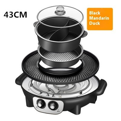 Korean-style Electric Barbecue All-in-one Pot Hot Pot Household Multi-functional Detachable Oven